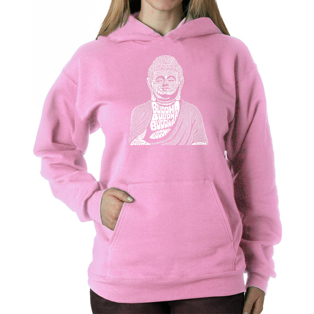 Women's Word Art Hooded Sweatshirt - Buddha